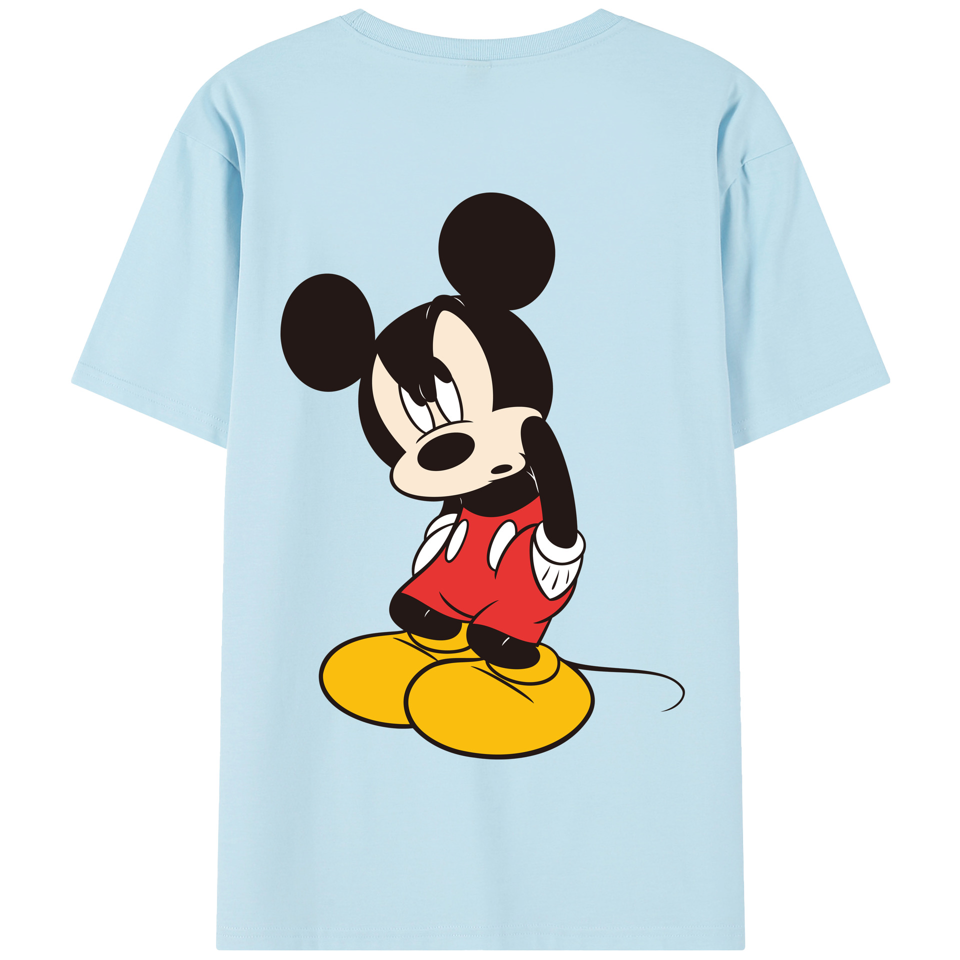 （画像用） ミッキーマウス Mickey Mouse 綿100％半袖Tシャツ（背面プリント）